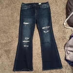 Buckle Distressed Blue Women's Jeans